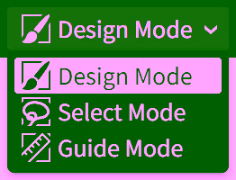 The editing modes dropdown menu